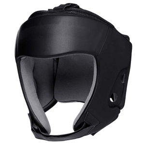 Protector de Cabeza para Boxeo al por Mayor, Casco Deportivo Protector de Cuero PU con Cierre de Hebilla para Adultos Unisex, Color Negro Sólido - Product Image 1