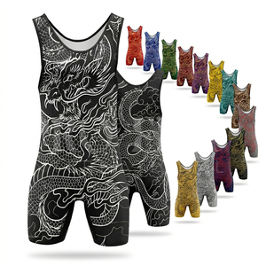 Traje de lucha MMA BJJ de diseño personalizado, mono de compresión de color liso sin mangas, uniforme de grappling para hombre - Product Image 1