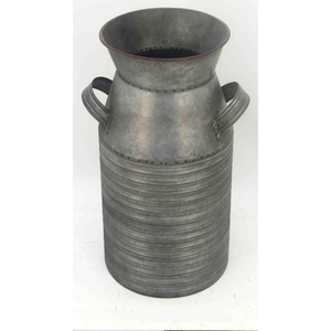 Fancy Decorative Metal Galvanized Flower Vases Handmade Milk Can With Side Handle For Home Outdoor Garden Decor Flower Holder - Product Image 3