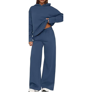 Conjunto Deportivo de Algodón 100% Azul Marino para Niñas, Ropa Deportiva y Casual Cómoda, Elegante, Cálida y Fácil de Usar - Product Image 3