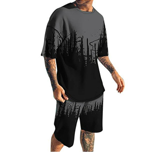 Ensemble Sportif Décontracté Homme Été 2026 – T-shirt Cinq Manches Tendance + Short Gaufre Deux Pièces - Product Image 4