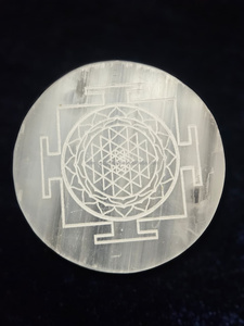 Placa de Selenita Natural para Carga de Siete Chakras, Placa de Cristal Grabada para Limpieza, Venta al por Mayor, Decoración para Altar Espiritual, Set de Regalo Coleccionable - Product Image 5