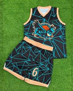 <b>Elite</b> Sportswear Hub Sublimated Basketball Jersey Set Black White V-Neck Sleeveless Moisture Wicking Adult Unisex Uniforms - Product Image 5