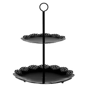 Support à gâteau élégant en métal à 2 niveaux, présentoir à gâteau, plateau de service pour desserts, décoration de table - Product Image 4
