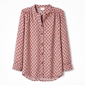 Camisa de manga larga con botones, elegante, floral, informal, de moda, con estampado popular, antipilling, de manga raglán, para primavera-verano 2026, al por mayor - Product Image 6