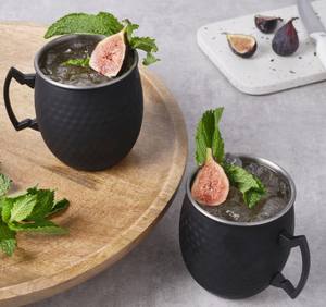 Mug à Moscow Mule Amro Copper de style vintage avec finition noire mate, grande capacité et poignée - Product Image 2