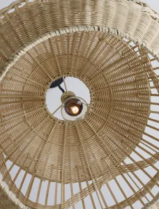 Best Supplier Bamboo Rattan Pendant Lamp Handwoven <b>Light</b> <b>Fixture</b> for Hospitality Design - Product Image 2