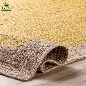 Tapis de bureau – Minimaliste et confortable, fabriqué à partir de fibres de jute 100 % naturelles, tapis sur mesure en provenance d'Inde - Product Image 1