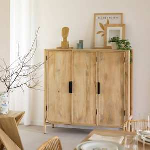 Buffet 3 portes en bois de manguier Vandana Sereno Aureo - Product Image 1