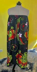 Nouvelle conception de jupes pour femmes imprimées tribal polynésien hawaïen, jupe longue maxi vintage taille haute, Lockdown - Product Image 3