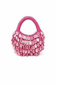 Elegante Bolso de Mano con Cuentas en Forma de Media Luna para Mujer, Adornado con Perlas, para Bodas y Fiestas, con Dos Asas, Cierre Abierto, Tendencia de Moda - Product Image 6