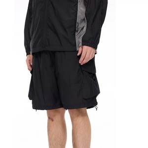 Conjunto de Pantalones Cortos y Chaqueta Cortavientos con Capucha para Hombre, Color Blanco, Tejido Terry, Ecológico, Informal, para Verano, de Secado Rápido, Poliéster - Product Image 3