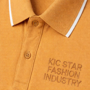 เสื้อเชิ้ตผ้าฝ้ายปิเก้ 100% แต่งขอบตัดกัน สวมใส่สบาย ระบายอากาศได้ดี มีกระเป๋าหน้าอก ปักลายตามสั่ง ผลิตภายใต้แบรนด์ของคุณเอง - Product Image 3