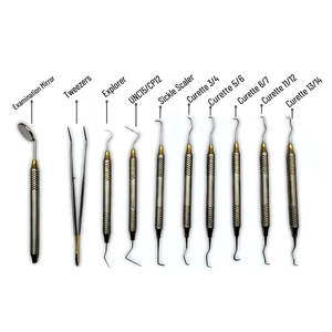 ชุดเครื่องมือทันตกรรมอนามัย10ชิ้นเทปคาสเซ็ตทำหมันสเตนเลสคุณภาพสูง - Product Image 1