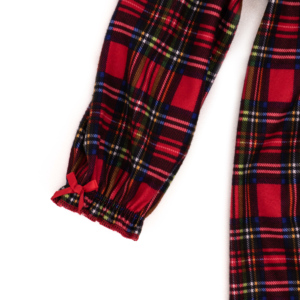 Pyjama bébé en jersey thermique respirant sur mesure, taille plus, et robe à carreaux pour filles, ensemble de tenue à manches longues pour Noël - Product Image 4