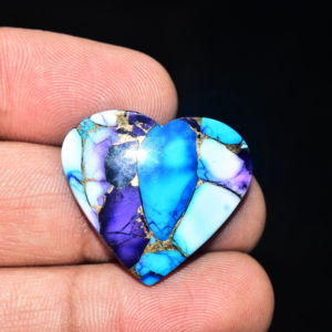 Rose violette Dahlia Cœur turquoise - Product Image 1