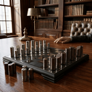 Jeu d'échecs en bois pour toute la famille, pour enfants et adultes |   Jeu d'échecs éducatif pour la réflexion stratégique |   Jeu de société classique - Product Image 3