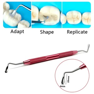 Espátula de Resina para Restauración Estética Dental Posterior, con Empuñadura Moleteada, Punta de 4mm, Instrumento Manual de Metal, Certificado CE - Product Image 1