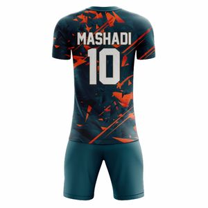 New Designs Adult Soccer Uniform Sets 100%Polyester Breathable UV Protection Quick Dry Moisture-Wicking Short Sleeve Fabric - Product Image 6