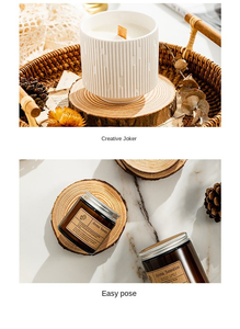 Portavelas de Madera de Pino Hecho a Mano, Soporte para Velas de Té Natural, Decoración Rústica para Mesa de Boda, Centro de Mesa, Adorno de Escritorio - Product Image 3