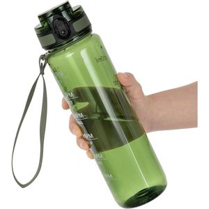 Bottiglia d'Acqua Durevole da 32oz in Tritan con Indicatore di Tempo Motivazionale, Senza BPA, per Palestra, Viaggi, Casa e Scuola - Product Image 1