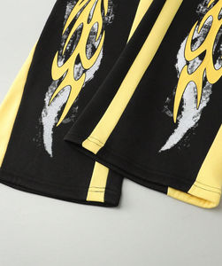 Conjunto de Sudadera con Capucha y Pantalones Deportivos para Hombre, Diseño de Letras y Estrellas Personalizadas, Impresión DTF, Bloques de Color, Cordón Ajustable, 100% Algodón, Estilo Urbano, Tendencia - Product Image 6