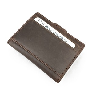 Crazy Horse Genuine Leather Business <b>Card</b> <b>Holder</b> <b>Wallets</b> RFID Thin Women's Purse Custom Branding Luxury Wholesale Products Coins - Product Image 1