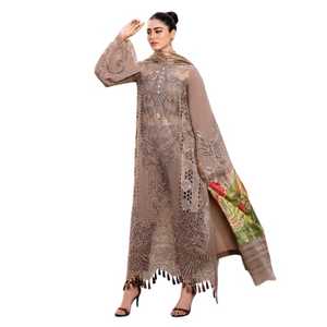 Trajes Shalwar Kameez de Pakistán e India en Tela Lawn, Ropa Formal, Traje Salwar Kameez de Algodón Lawn Estampado - Product Image 1