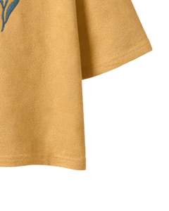 เสื้อยืดครอปพิมพ์ลายปลาสีเบจสำหรับผู้หญิง ผ้าฝ้าย แขนสั้น สไตล์ลำลอง เสื้อท่อนบนสำหรับฤดูร้อน ทรงหลวม แฟชั่นเสื้อยืดลายกราฟิก ขายส่งเสื้อผ้า - Product Image 5