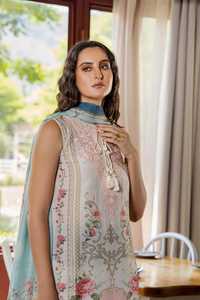 Pakistani Vintage Women's Embroidered White Cotton Lawn 3-Piece Salwar Kameez Lace <b>Beading</b> Button Elegant Daily Wear Sui Parties - Product Image 2