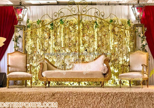 Decoración de Boda al por Mayor, Telones de Fondo Metálicos para Bodas, Paneles Metálicos para Escenarios de Boda, Marcos Metálicos para Escenarios de Recepción de Bodas Canadienses y Estadounidenses - Product Image 2