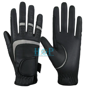 Gants d'équitation professionnels pour hommes et femmes, tissu extensible respirant avec paume antidérapante en silicone, compatibles écran tactile - Product Image 1