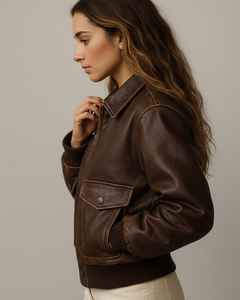 Veste de motard en cuir PU personnalisée pour femmes avec doublure en viscose respirante, fermeture éclair coupe-vent pour l'hiver - Product Image 3