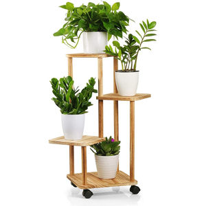 Étagère à plantes en bois à 3 niveaux pour jardinage intérieur/extérieur, support de présentation pour pots de fleurs, au prix le plus bas - Product Image 3