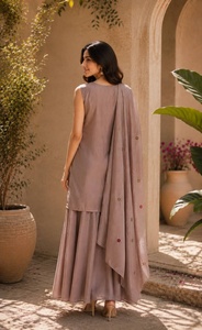 Designer <b>Women</b> Traditional Embroidered <b>Kurta</b> Set Ethnic Dress Casual Wear Available From Indian Supplier - Product Image 3