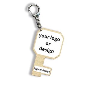 พวงกุญแจไม้เนื้อแข็ง75*44มม. พวงกุญแจไม้เปล่าสั่งทำได้ - Product Image 4