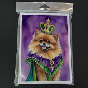 การ์ดอวยพร pomeranian King of Mardi Gras แปลกๆ A7เปล่าบรรจุ8ซอง5x7ขนาดโน้ต - Product Image 3