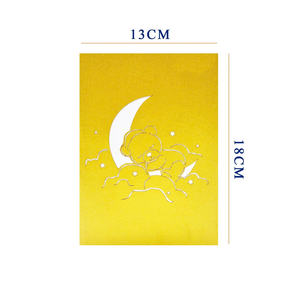 Tarjeta Pop-up de Oso de Peluche Durmiente, Estilo Amoroso, Impresión Offset, Arte en Papel Hecho a Mano, Diseño Personalizado, Vietnam Hanói, Éxito de Ventas de Navidad - Product Image 6