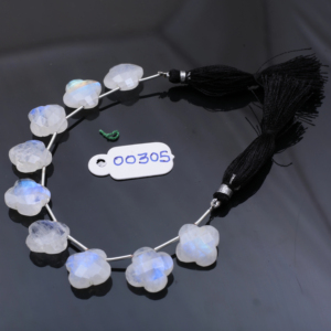Cuentas redondas de piedra lunar arcoíris Natural, piedras de cristal iridiscentes facetadas para pulsera, fabricación de joyas y accesorios de bricolaje - Product Image 4