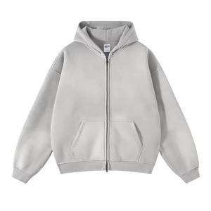 Sweat à capuche surdimensionné en molleton 100 % coton, personnalisé, délavé à l'acide, avec motif imprimé en relief - Product Image 2