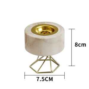 Soporte de Metal de Lujo para Incienso con Base de Madera, para Ramadán, Eid, Bodas, la Mejor Calidad, Estilo Árabe, Moderno, Quemador de Mubkhar y Oud - Product Image 5