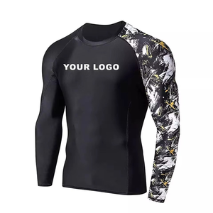 Vente en gros OEM, Rashguard de compression unisexe BJJ MMA de haute qualité, personnalisé, design sur mesure, extensible dans les 4 sens, manches longues - Product Image 2