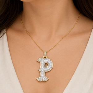 A Z Alphabet Fancy Letter Lab Grown Diamond IGI Certified Hip Hop Charm <b>Pendant</b> Stylish Jewelry for Men Women 10K Solid Gold - Product Image 1