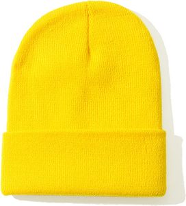 Wholesale in Stock <b>Beanies</b> Unisex Knitted Solid <b>Beanie</b> Custom Logo Winter <b>Fleeced</b> Lined Hat <b>Beanies</b> - Product Image 4