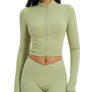 PASUXI Conjunto de Yoga Mayorista Efecto Segunda Piel con Cuello Alto y Cremallera Completa, Chándal Deportivo para Mujer, Ideal para Correr al Aire Libre y Ropa de Gimnasio - Product Image 3