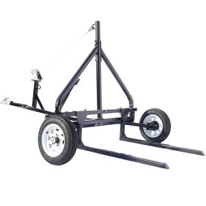 Adjustable 1500lbs Round Hay Bale Mover Universal <b>Trailer</b> for ATV/UTV/<b>Truck</b> Universal Material Handling Equipment - Product Image 4