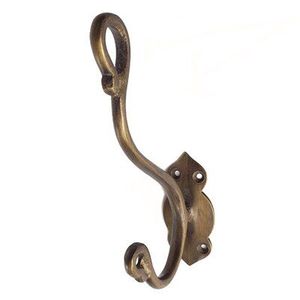Ornamental Brass <b>Wall</b> <b>Hooks</b> <b>Wall</b> Mounted Organizer For Jackets Umbrellas Scarves Elegant Home Décor - Product Image 2