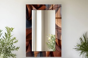 Miroir sur pied en verre concave de style Art déco moderne avec écran LED pour la décoration d'anniversaire - Product Image 1
