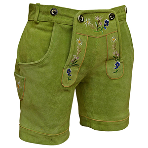 Premium ZASSON SPORTS Bavarian Lederhosen Traditional German Oktoberfest Trachten Genuine <b>Leather</b> Festival Shorts Model - Product Image 4
