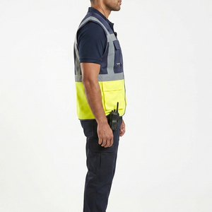 Gilet de travail réfléchissant haute visibilité, couleur unie, taille adulte, personnalisable, prix de gros, produit très vendu - Product Image 2